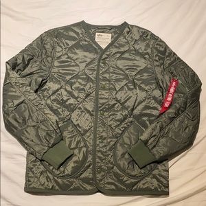NEW Alpha Industries Quilted Liner in Olive